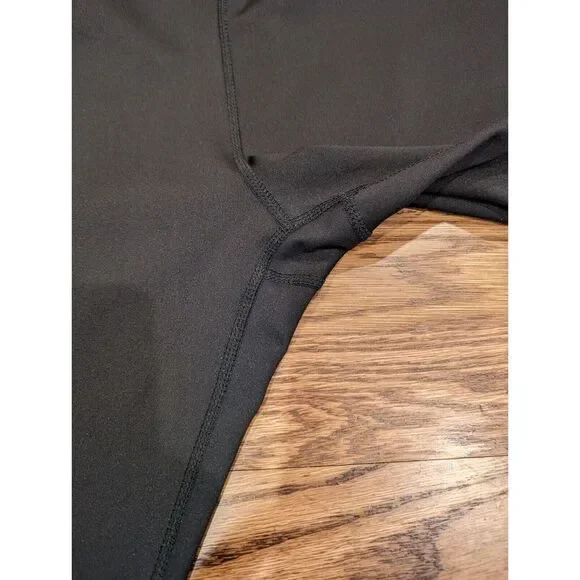 BEBE Sport Logo Rainbow Lites Black Capris Sz 1X Women's Work out High Waist - Picture 4 of 9